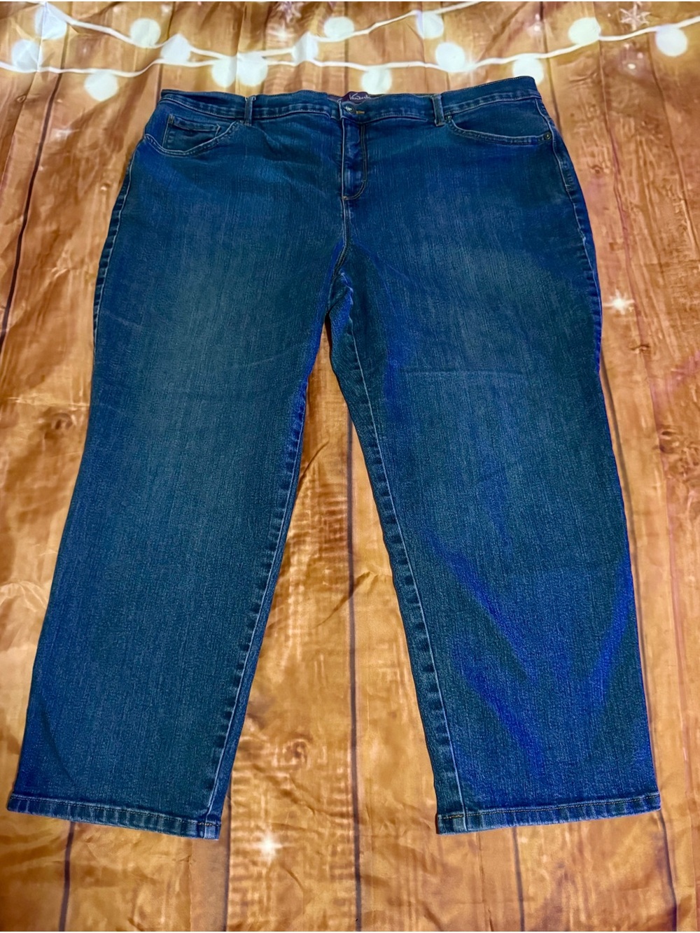 Gloria Vanderbilt Dark Blue Amanda Straight Jeans